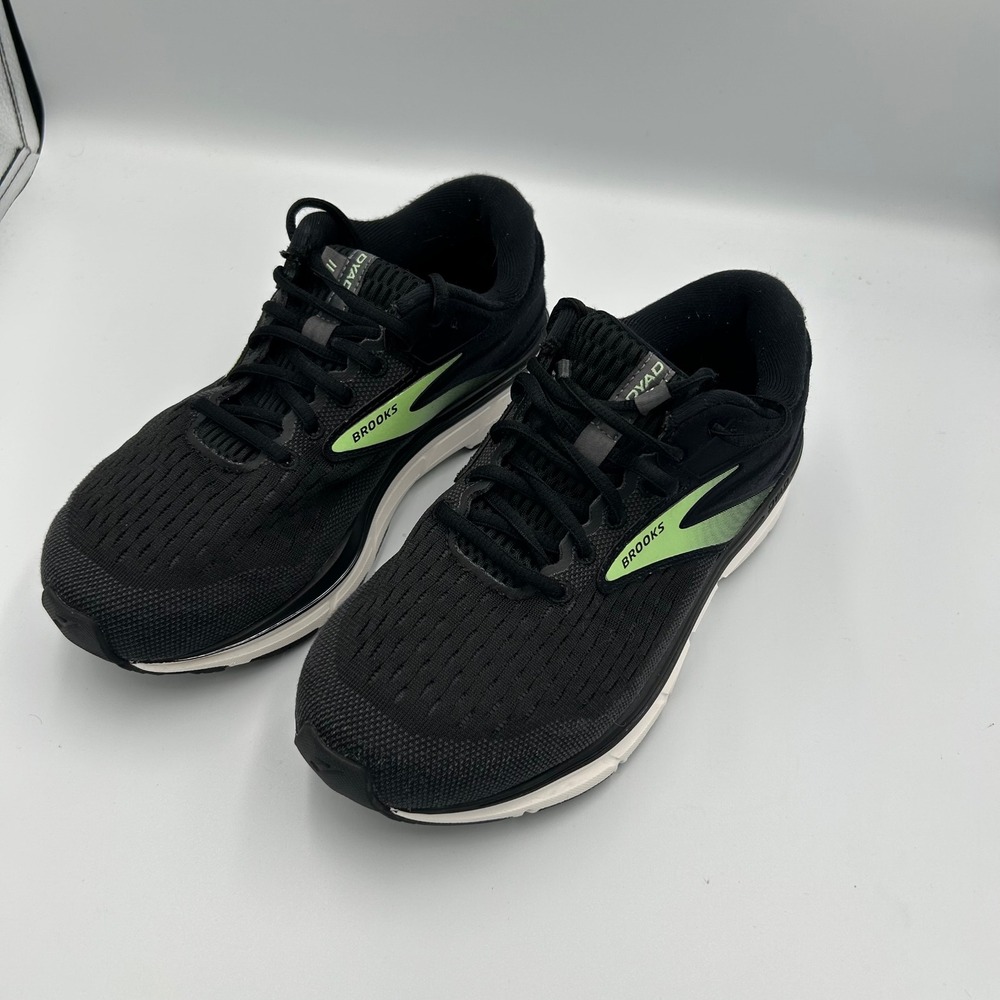 Brooks Dyad 11 Running Shoes Womens 7.5 Extra Wide 2E Black Green 1203122E082